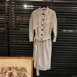 Zara Linen Shirt Dress w/Belt